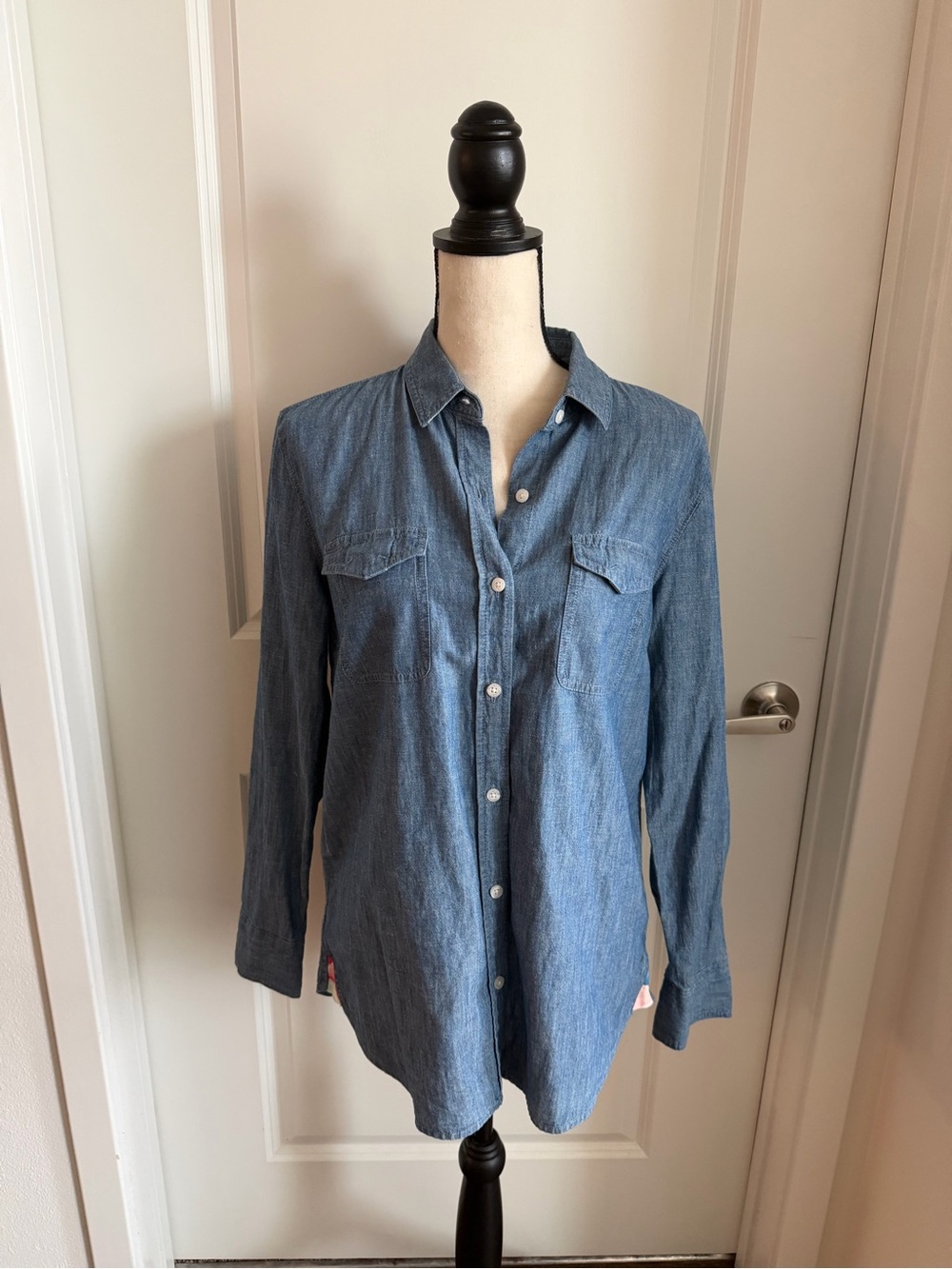 Tommy Bahama Light Blue Denim-Style Button Front Shirt